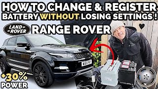How To Change Car Battery Without Losing Settings Trick - Shown on Range Rover Evoque