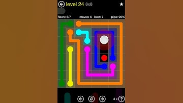 Flow Free Regular Pack 8x8 Level 24 Walkthrough