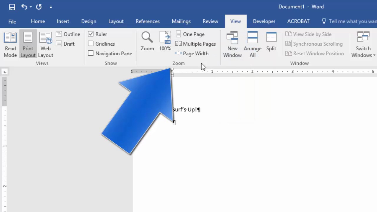 microsoft word formatting marks