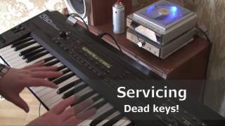 Repairing Dead Keys on an Roland D-50 vintage 80s synthesizer