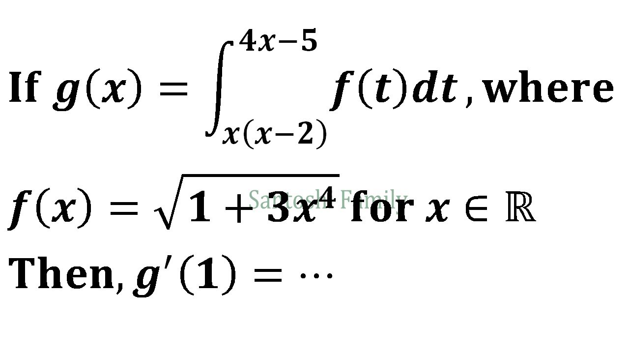 leibnitz theorem for integration Integral calculus Questions IIT Jam ...