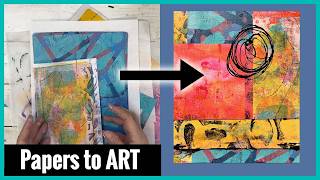 Transform Your Gel Prints into Art: 8x10 Collage Tutorial
