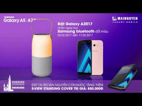 Đặt Galaxy A 2017 - Tặng loa Bluetooth đổi màu, tại SES tặng thêm S-view Standing Cover