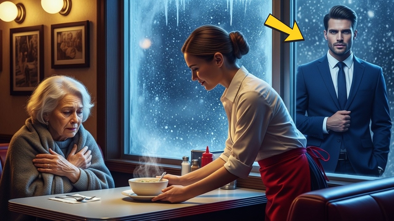 Waitress helps Old Woman in a snowstorm — Next day, a Billionaire appears and changes everything...