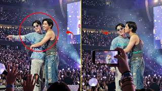🔴The Moment Taehyung Kissed Jungkook's Cheek at the BTS Arirang Tour Concert in Arlington‼️ 😱