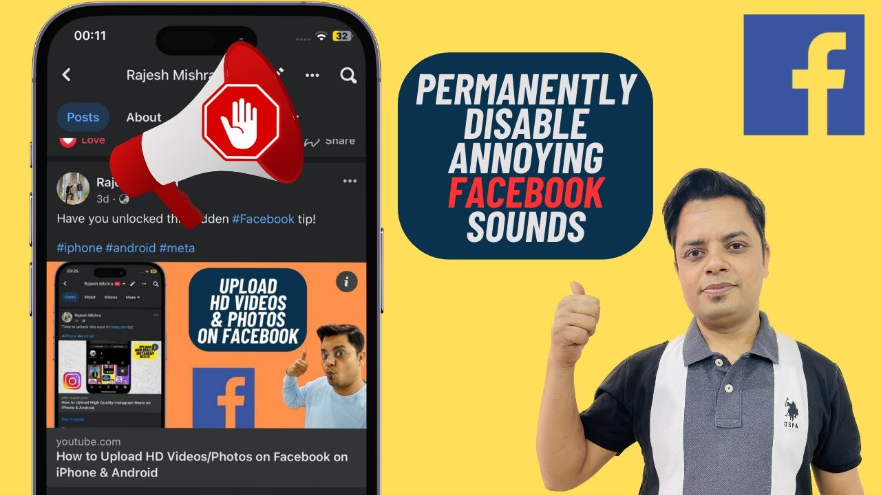 How To Turn OFF Facebook Sounds On IPhone And Android YouTube
