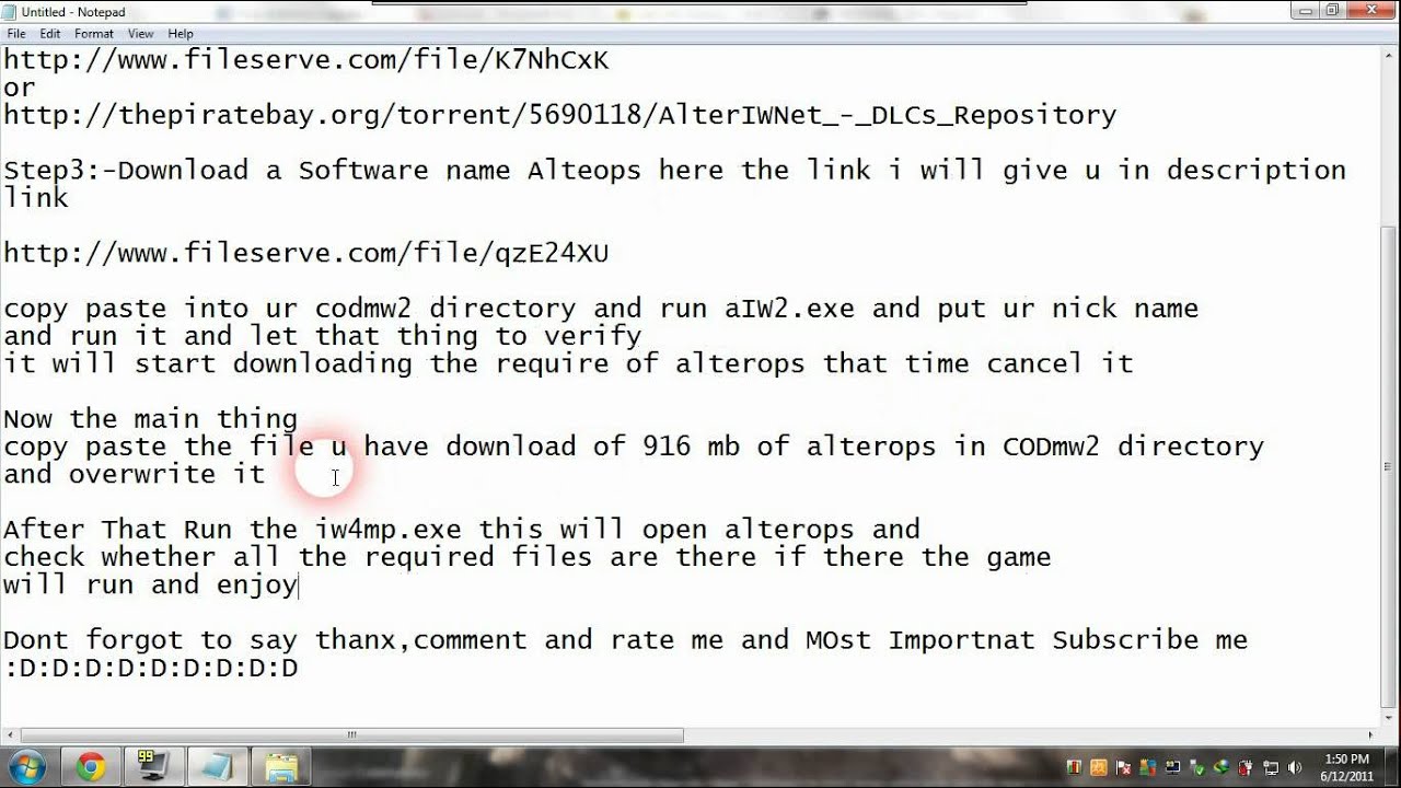 How to play modern warfare 2 online using alterIWnet,alterops