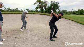 How to Play Out of a Bunker with Rory, DJ & Rahm | TaylorMade Golf screenshot 4