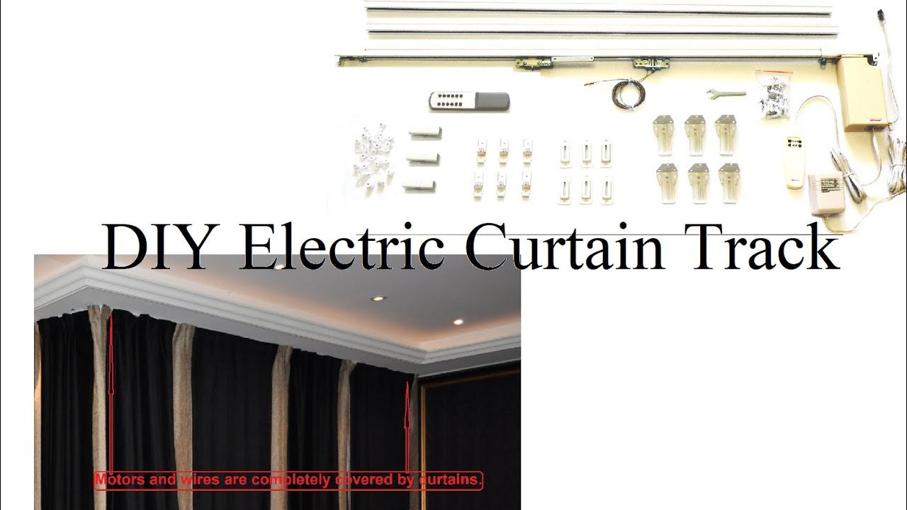 DIY 1-8 Meters 315" Remote Control Electric Curtain Tracks with Free Timer 