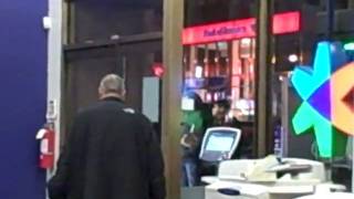 This drunk came into kinkos and harassed only one person