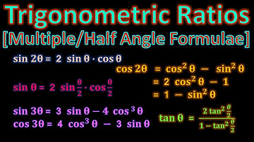 Trigonometric Ratios of Multiple Angles 2A and 3A for class 11 I Trigonometric Ratios of Half Angle