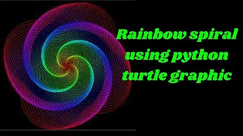 Drawing rainbow spiral using python turtle || #pythonturtle #coding #python #geekhacker