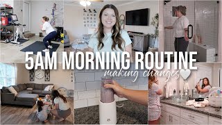 5AM MORNING ROUTINE MAKING BIG CHANGES MORNING ROUTINE AS A MOM OF 5
