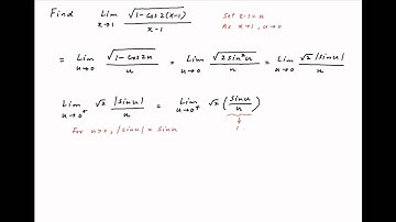 [IIT 1998] Find the limit of sqrt[ 1 - cos2(x-1) ] / (x-1) as x tends to 1.
