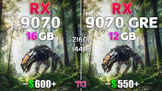 Rx 9070 Gre 12gb Vs Rx 9070 16gb  Test In 12 Games  1440p U0026 4k