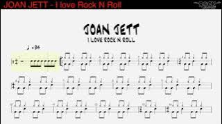 JOAN JETT - I love Rock n Roll [DRUM SCORE]