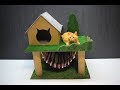 How to make a house for a cat out of cardboard