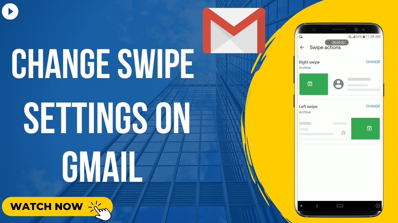 How To Change Swipe Settings On Gmail Gmail YouTube