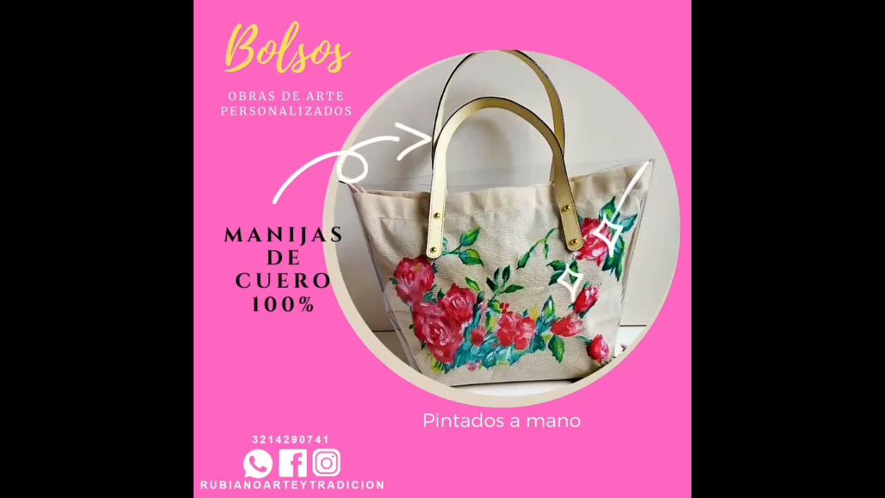 arte RUBIANO bolsos pintados a mano