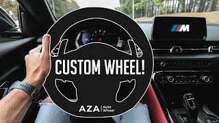 SOLVING MY BIGGEST ISSUE WITH THE SUPRA! (Custom Steering Wheel From AzaAutowheel)