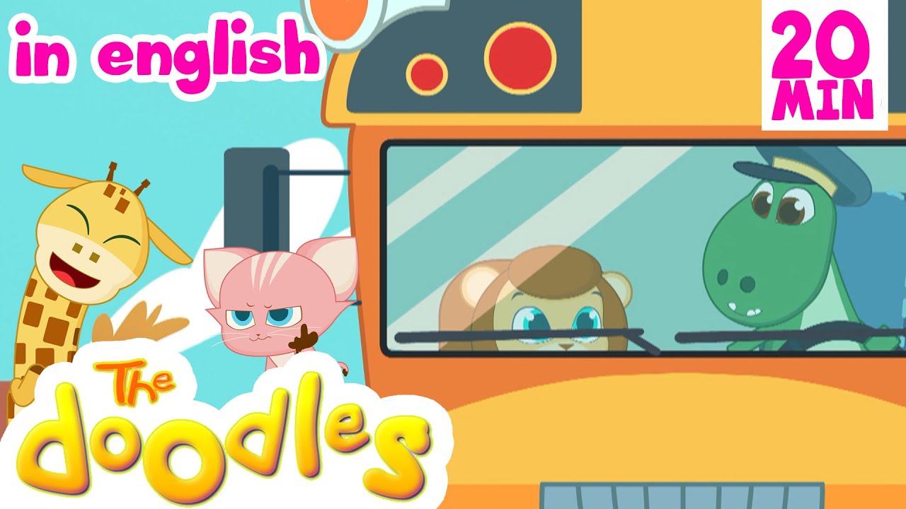 Wheels on the Bus 🚌 20 minutes of Nursery Rhymes with The Doodles - YouTube