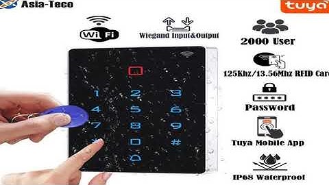 Waterproof WiFi Tuya App Backlight Touch 125khz RFID Card Access Control Keypad WG26 Outpu