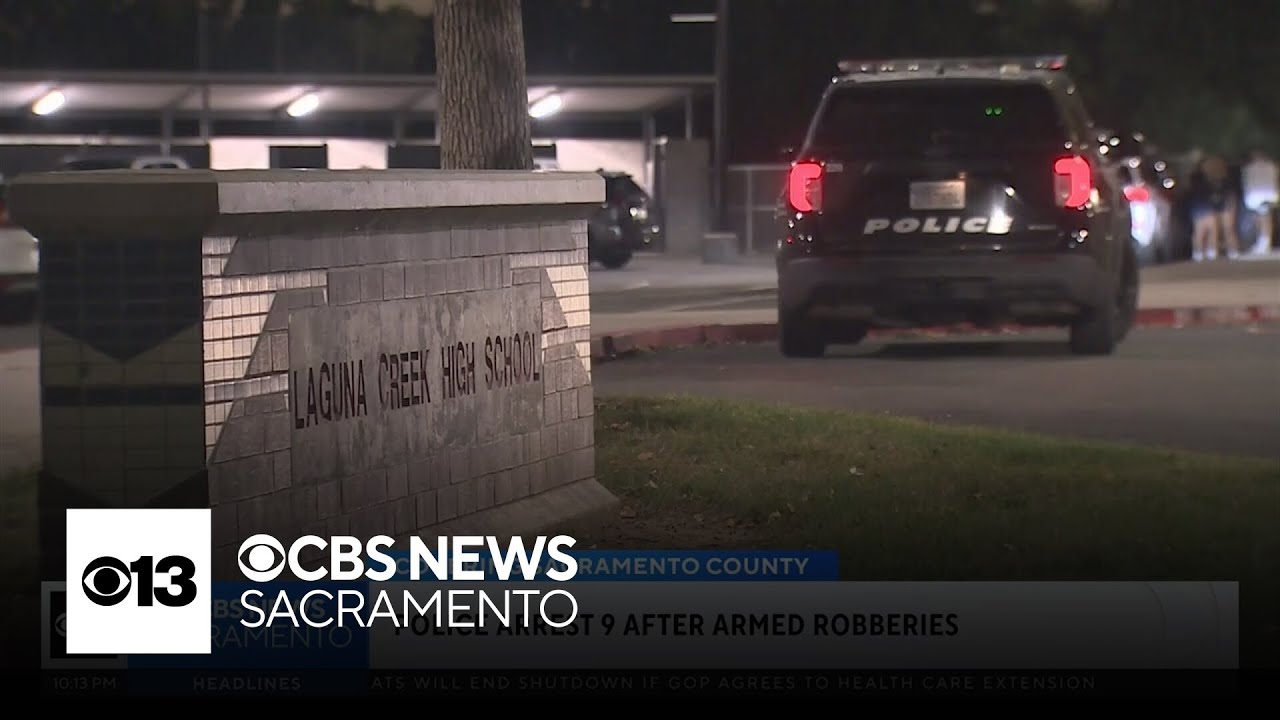 Police arrest 9 after armed robberies near Elk Grove schools - YouTube