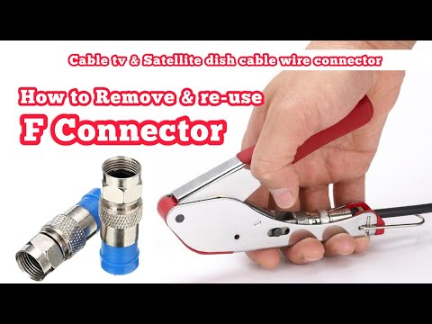 How to remove and re-use F connector | Coaxial cable connector fixing | DTH & cable tv wire