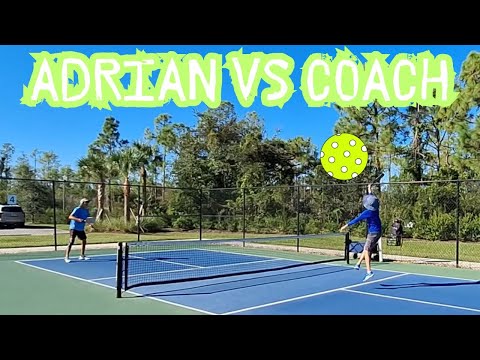 I almost beat my coach in skinny singles pickleball game!