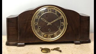 Vintage Westminster Chime Hammer on Rods Mantel Clock Item 2262 - Adelaide Clocks