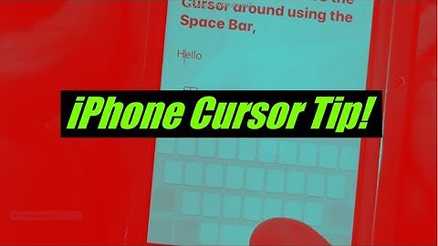 iPhone Cursor Tip! - How to easily move the Cursor around the Screen on an iPhone.