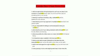 Florida Dmv Cheat Sheet Test questions with complete solutions