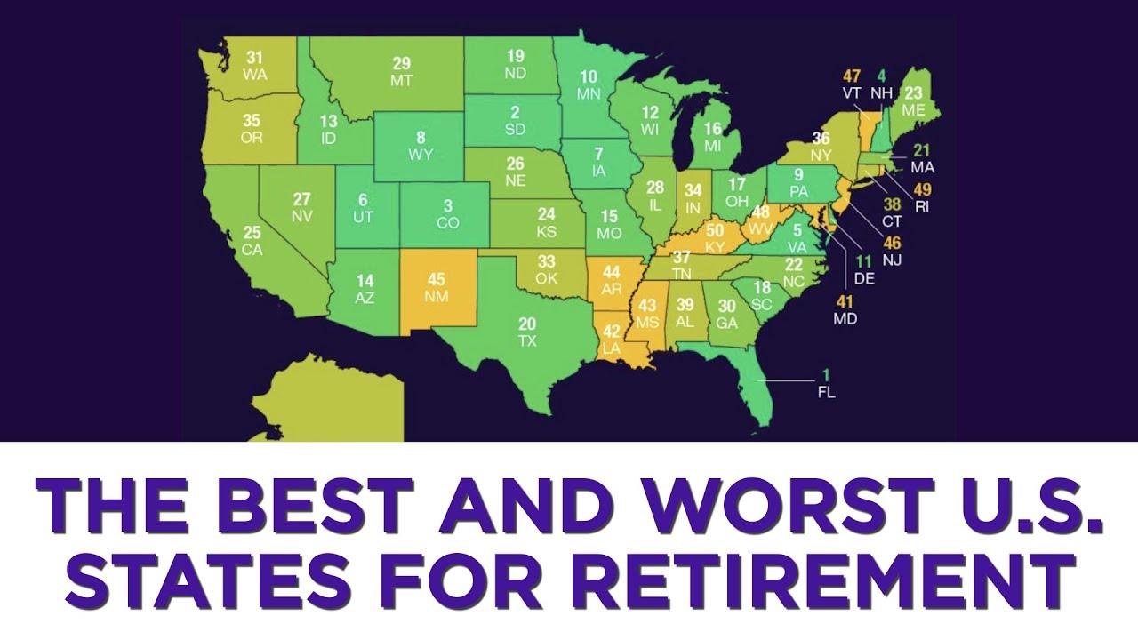 The best and worst U.S. states for retirement - YouTube