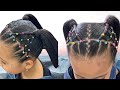 Trenza con ligas en malla /  Braids for girls