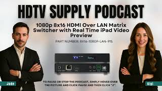WolfPack 1080p 8x16 HDMI Over LAN Matrix Switcher w/Real Time iPad Video Preview