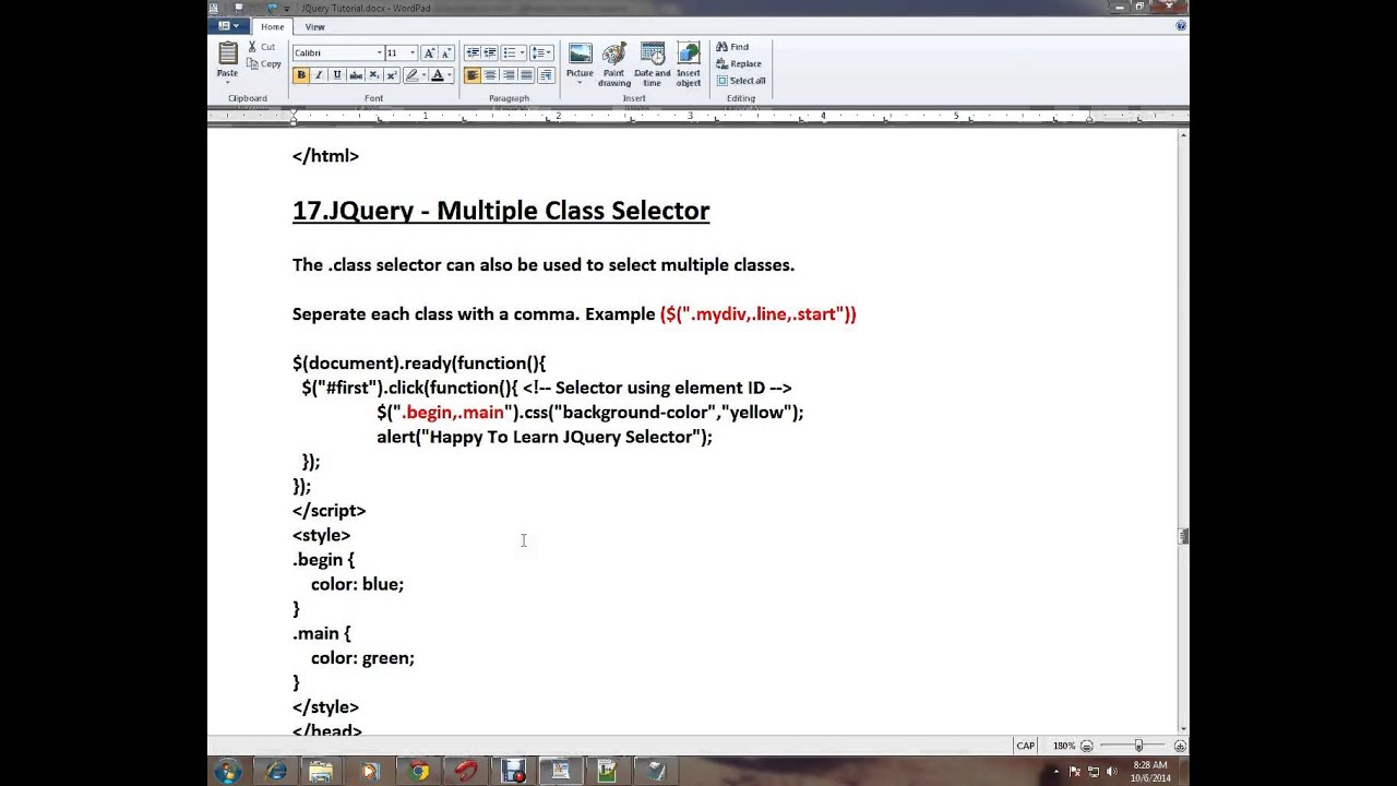 MULTIPLE CLASS SELECTOR IN JQUERY