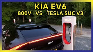 Kia EV6 CHARGING at Tesla Supercharger V3?