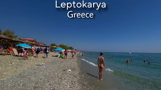 Leptokarya Beach Greece Walking Tour
