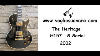 2002 S Serial The Heritage H-157 Ebony Black Beauty Les Paul Custom With Original Hard Case