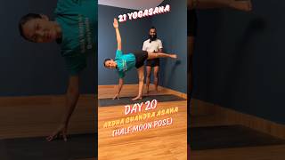 Ardha Chandra Asana Half Moon Pose Day 20 Of 21 Days Yoga Tutorial Iyengar Yoga