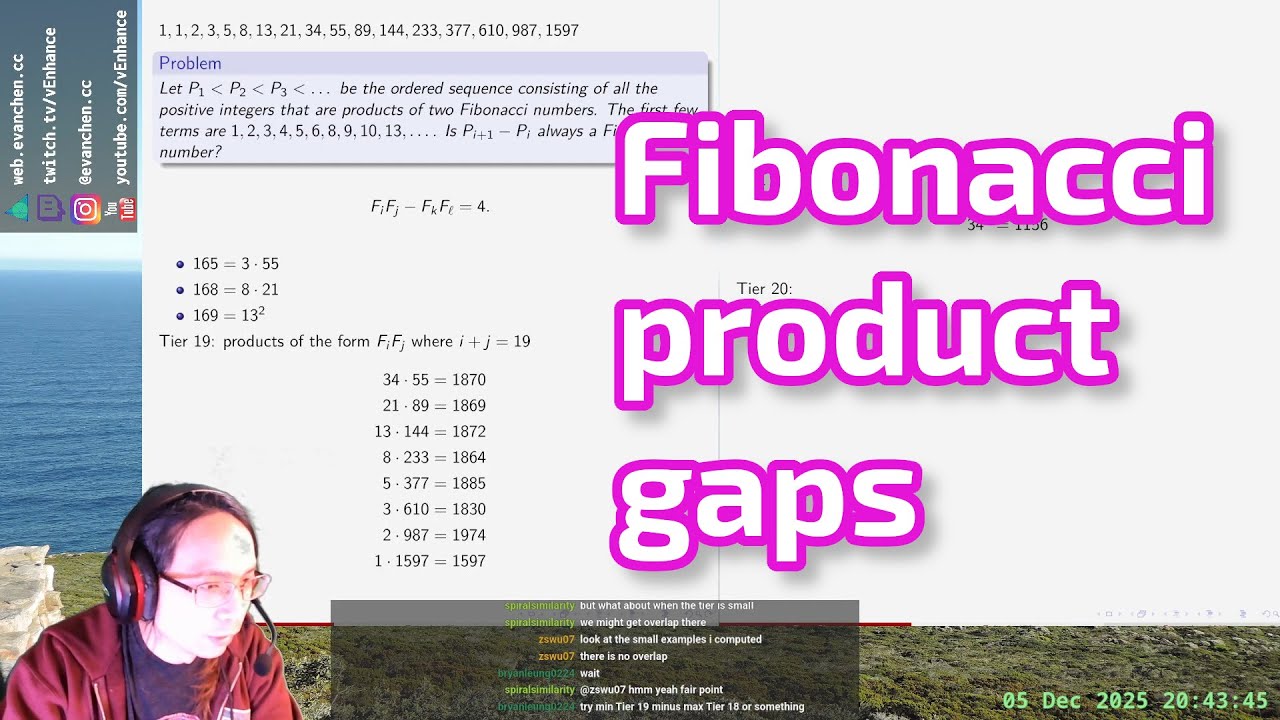 Bay Area MO 2013/5: Gaps between Fibonacci products are also Fibonacci