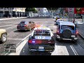 GTA 5 Real Life Traffic Mod - Emergency Vehicles & 5 Star Police Chase - Central v1.9 Stability Test