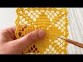 Like a yellow candy  beautiful crochet table and bedspread motif tutorial