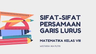 SIFAT SIFAT PERSAMAAN GARIS LURUS PART 1