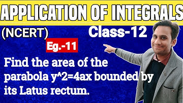 Find the area of the parabola y^2=4ax bounded by its latus rectum.