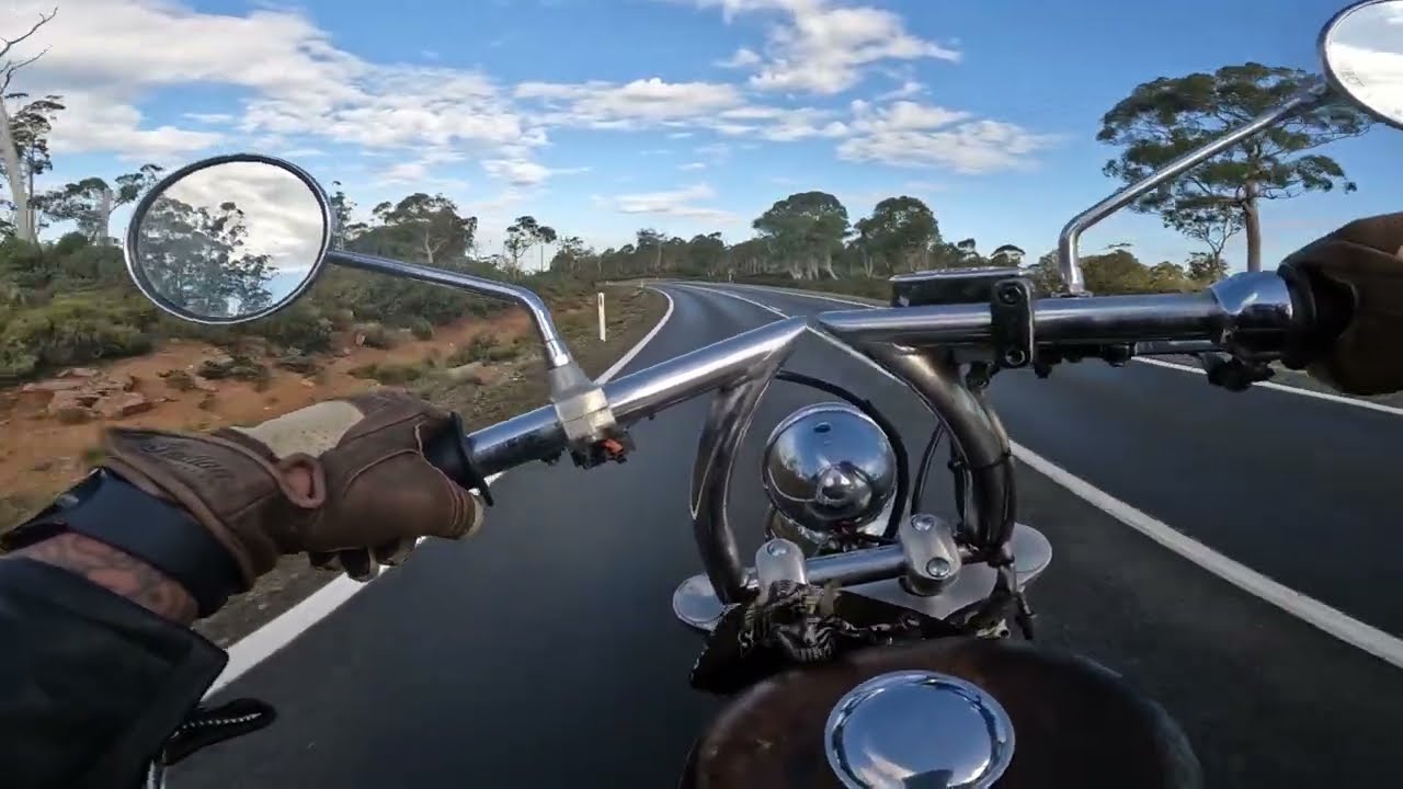 ASMR Vlog #8 | POV Motorcycle Ride on XVS650 Bobber | Home From Work @ Cradle Mt | Motor Sounds Only