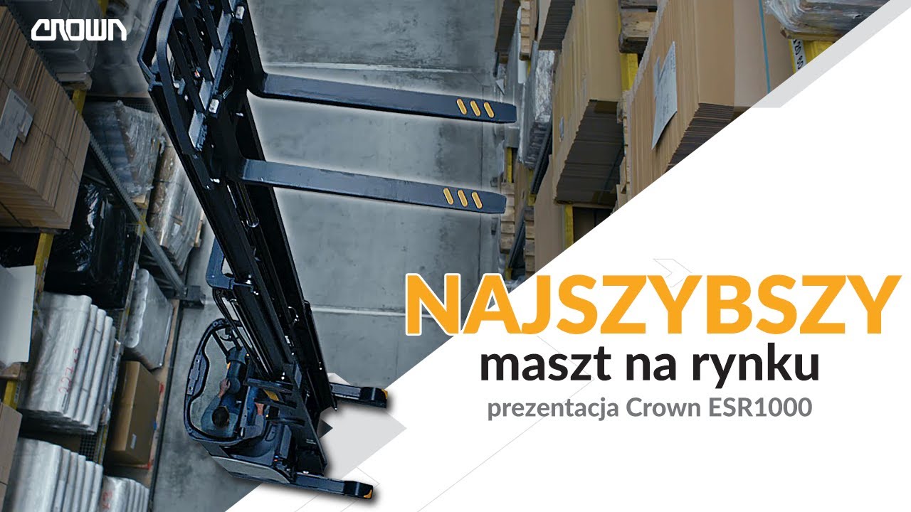 Crown® ESR1000 - wózek widłowy boczny | prezentacja modelu - YouTube