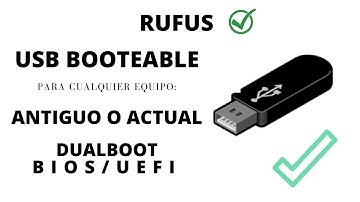 RUFUS USB BOOT DUAL (BIOS O UEFI) Equipos antiguos y actual.