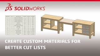 Create Custom Materials For Better Cut Lists by SOLIDWORKS 715 views 5 days ago 3 minutes, 35 seconds