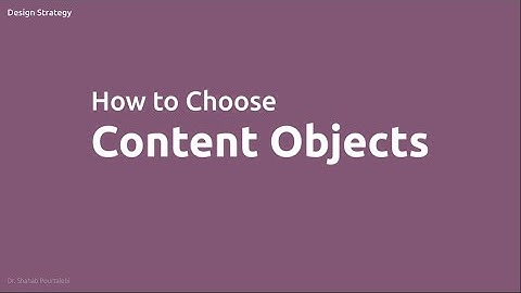 Choosing UI elements to represent our content objects